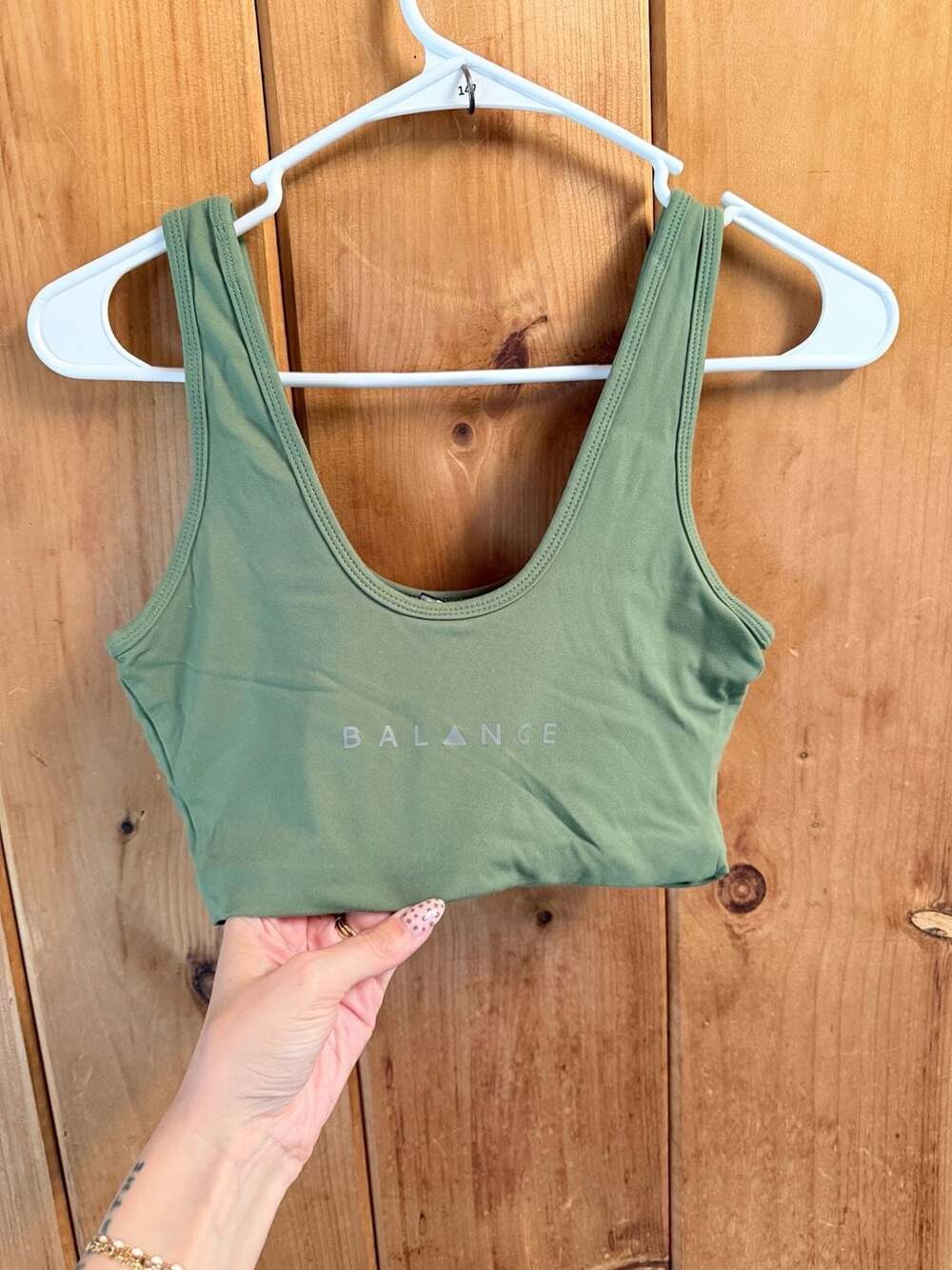 Balance Athletica Green Crop Top Sports Bra